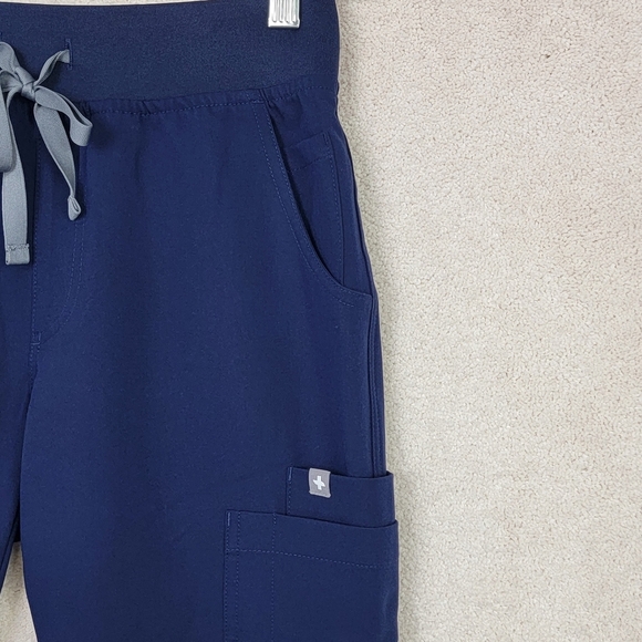 Figs Navy Yola With Yoga High Waisted Waistband Skinny Scrub Pants Sz XS NEW - Picture 5 of 16